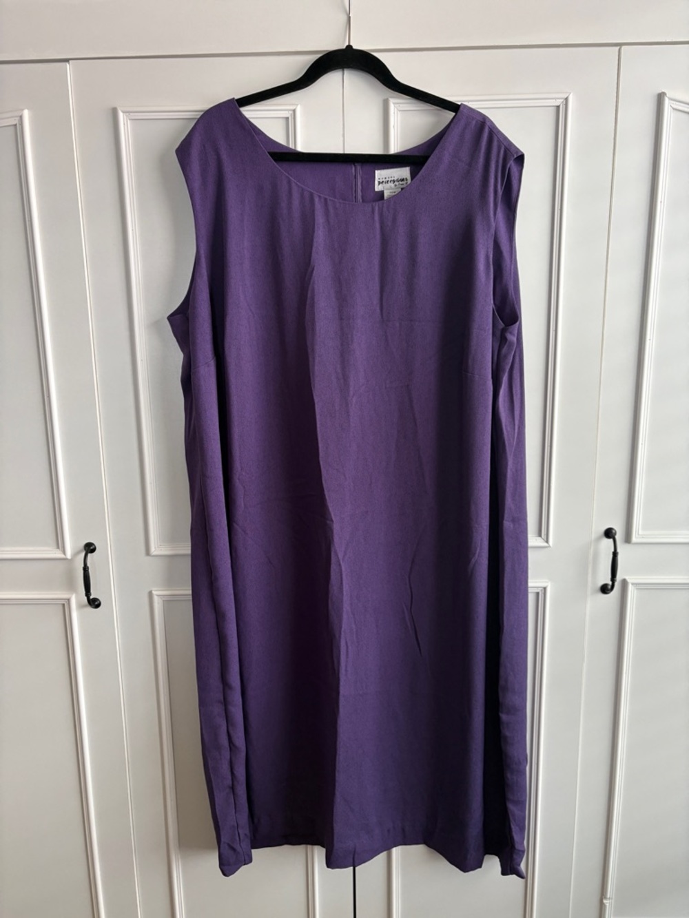 Sleeveless Purple Midi Shift Dress